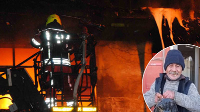 Alevler geceyi aydınlattı: Güvercinleri kurtarmak için dumanlar arasına daldı