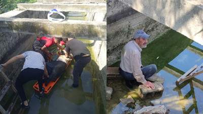 Mersin’de yaşlı adamın kanal macerası