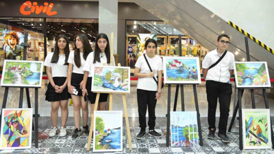 Öğrencilerin resim sergisi büyük ilgi gördü