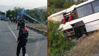 Tur otobüsünde can pazarı! Yolcular camları kırıp kaçtı