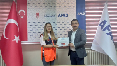 AFAD gönüllüleri eğitimlerini tamamladı