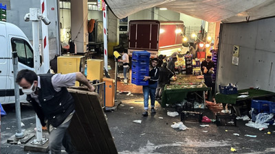 Polisin biber gazlı müdahalesi bütün pazarı dağıttı! Esnaf ve vatandaş neye uğradığını şaşırdı
