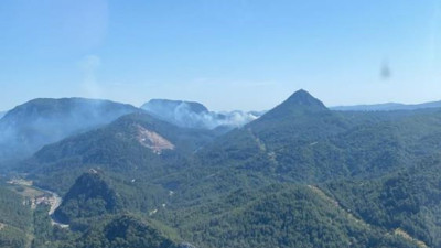 Marmaris'te orman yangını! Havadan ve karadan müdahale ediliyor
