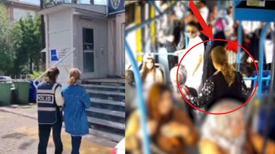 Otobüste hırsızlık şoku! Altın Kolye Çalındı: Hırsız kameraya takıldı