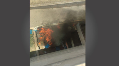 Diyarbakır'da yangın! Bina zarar gördü