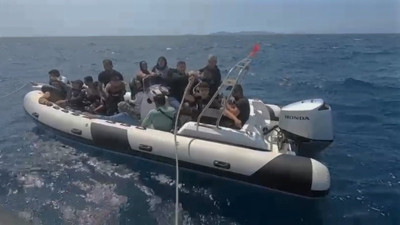 Aydın'da 15 kaçak göçmen kurtarıldı!