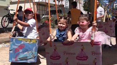 Bayramın tadını çocuklar çıkardı