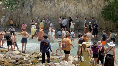 Muğla'nın Saklıkent Kanyonu’nda bayram yoğunluğu