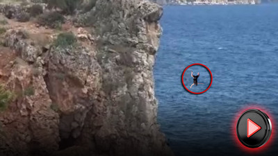 Falez macerası hastanede bitti! 40 metre yükseklikten atladı