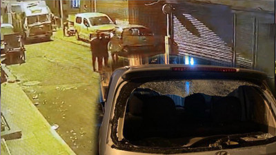 Kağıthane’de öfkeli yumruk! Araç camı tuzla buz oldu