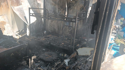 Yanan konteynerler paniğe neden oldu