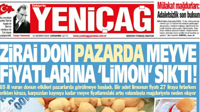 Yeniçağ Gazetesi: Zirai don pazarda meyve fiyatlarına ‘limon’ sıktı!