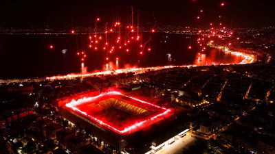 Göztepe'de 100'üncü yıl hazırlığı: Işık ve havai fişek şovu