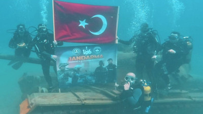 Jandarmanın 186. yıldönümü su altında kutlandı