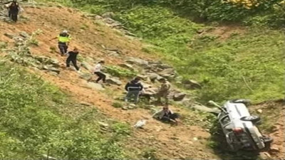 Ordu’da yayla yolunda facia: Otomobil 30 metrelik uçurumdan yuvarlandı!