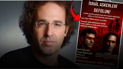 İsrail ordusunun müzisyeni Jonathan Keren’e protesto!