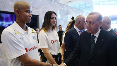 Cumhurbaşkanı Erdoğan Filenin Sultanlarını kabul etti