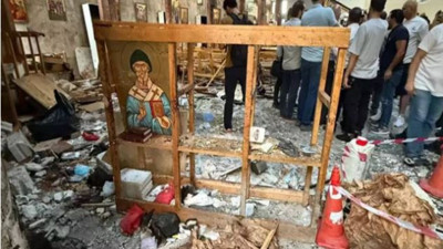 Kilisede büyük patlama! Çok sayıda ölü var. Şam'da can pazarı