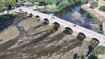 Tunca Nehri'nde su akışı durma noktasına geldi
