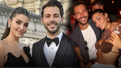 Hande Erçel kayınbiraderinin partisinde böyle poz verdi! Hakan Sabancı ile ayrıldıkları iddia edilmişti