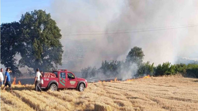 Çan’da anız yangını söndürüldü