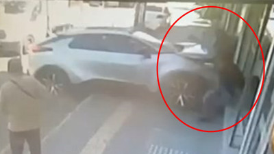 Kontrolden çıkan çip banka önünde dehşet saçtı