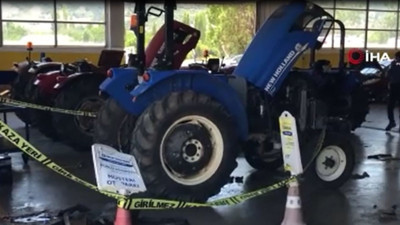 Traktördeki aparat liseli genci öldürdü