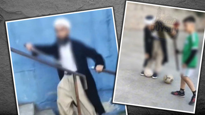 Kılıçlı meczuptan Atatürk büstüne çirkin saldırı! "Heykellerini kıracağız" diyerek hücum etti