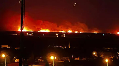 Mersin'de Göksu Deltası Kuş Cenneti’nde sazlık yangını