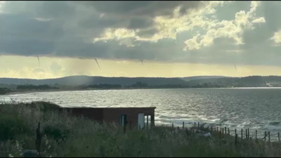 Sinop açıklarında çok sayıda hortum çıktı