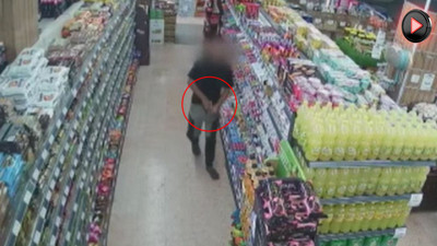 Markette şok hırsızlık! Çikolatalar pantolonda