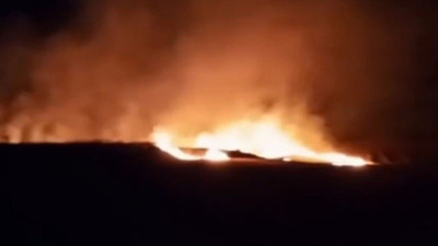 Buğday tarlalarını alevler yuttu