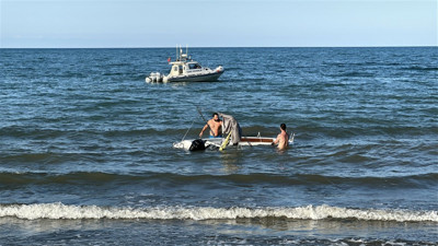 Tekne alabora oldu: 5 kişi denize düştü