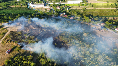 Anız yangını orman sıçradı: 10 dönüm küle döndü