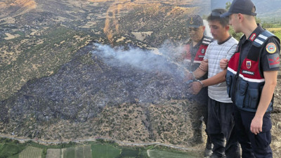 Orman kundakçısı son işinde yakalandı! 10 dönümlük alan küle döndü…