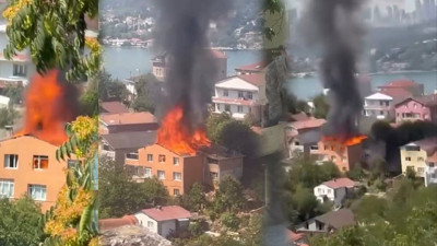 Beykoz'da alevler binayı sardı! Mahsur kalanlar var