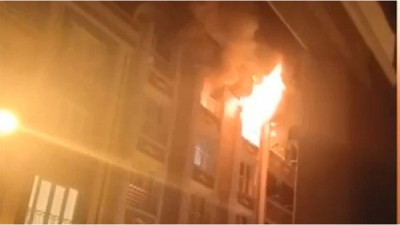 Gaziosmanpaşa'da 6 katlı binada korkutan yangın