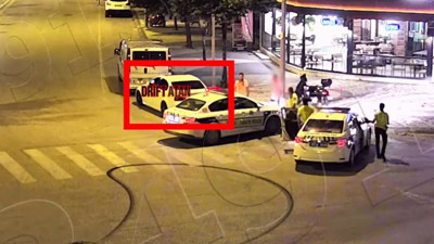 Drift yapan sürücü kameraya yakalandı!