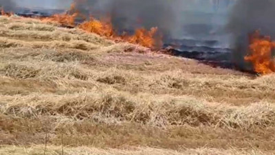 Konya'daki anız yangını kontrol altında!