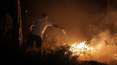 Bursa'da pet şişelerle alevlere karşı mücadele