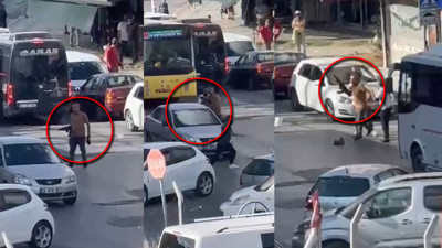 Pompalı tüfekle sokağa çıktı! Trafik durdu