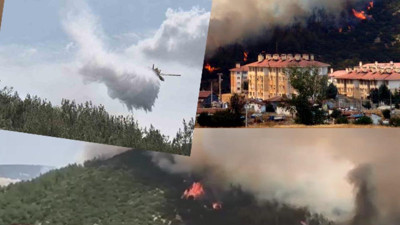 Edirne'de korkutan yangın! Alevler yerleşim yerlerinde... Havadan karadan müdahale ediliyor