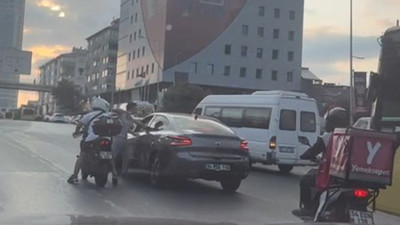 Şişli’de sürücü çıldırdı! Yumruklar havada uçuştu