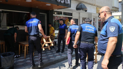 Turgutlu Zabıtasından kaldırım işgali denetimi