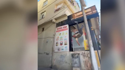 Şanlıurfa’da elektrik direğinde dehşet anları