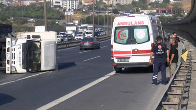 Dün kamyon, bugün kamyonet! TEM’de peş peşe kazalar