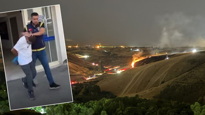 Gölbaşı’nda yangın! Şüpheli yakalandı