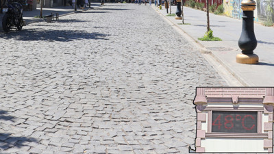 Termometreler 48 dereceyi gördü! Kentte hayat durma noktasında