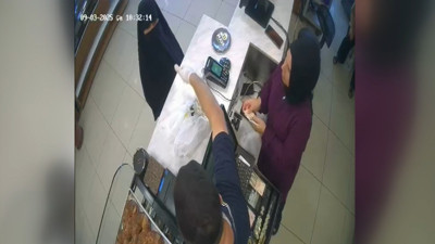 Çarşaflı kadının pastanedeki yırtık para oyunu tutmadı