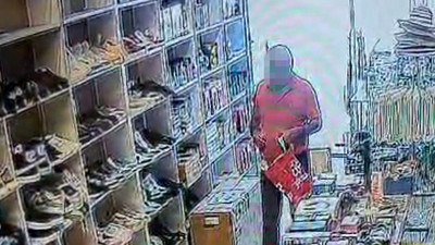 İzmit’te hırsızın ayakkabı oyunu